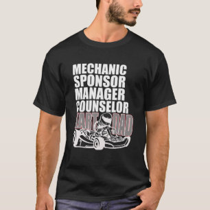 T-shirt Mens Karting Papa Chemise Mécanicien Sponsor Manag