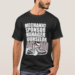 T-shirt Mens Karting Papa Mécanicien Sponsor Manager Couns