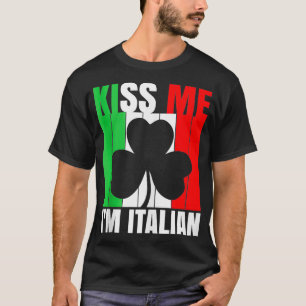 T-shirt Mens Kiss Me Im Italien Jour de la Saint Patrick I