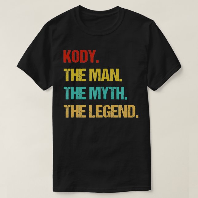 T-shirt Mens Kody L'Homme Le Mythe La Légende (Design devant)