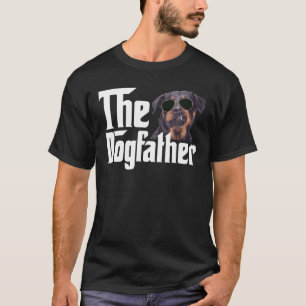 T-shirt Mens Le Dogfather Rottweiler Drôle Chien Propriéta