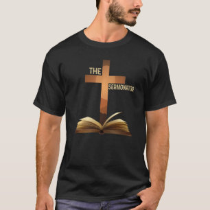 T-shirt Mens Le Sermonateur Pasteur Paroisse Chrétienne Cl