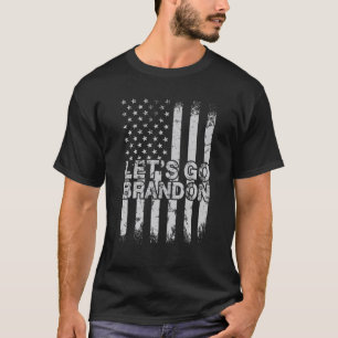 T-shirt Mens Let's Go Brandon United State Flag Costume