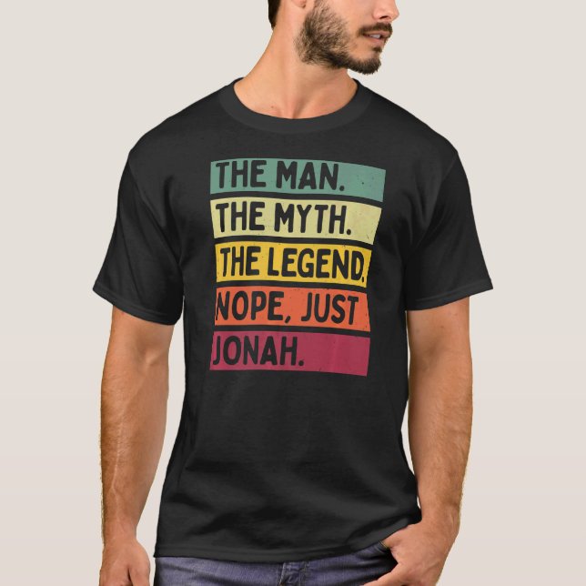 T-shirt Mens L'Homme Le Mythe La Légende Non Juste Jonah (Devant)