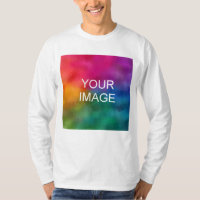 Mens Lond Sleeve T Shirts Custom Ajouter Texte Pho