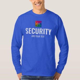T-shirt Mens Long Sleeve Agent De Sécurité Deep Blue