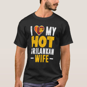 T-shirt Mens Love My Srilankan Wife Sri Lanka Flag Husband
