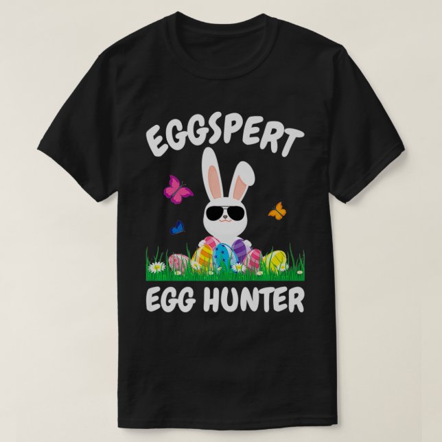 T-shirt Mens Lunettes de soleil lapin de Pâques Eggspert C (Design devant)