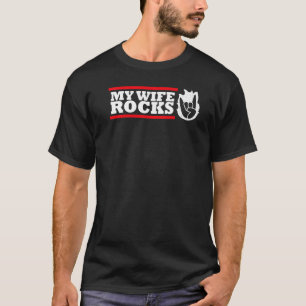 T-shirt Mens Ma Femme Rocks Mari Valentines Aimer Coeur V
