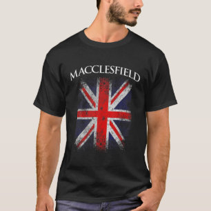T-shirt Mens Macclesfield Vintage Retro British Drapeau dr