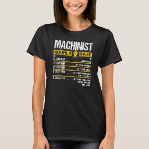 T-shirt Mens Machiniste Chauffeur De Moteur À Taux Horaire