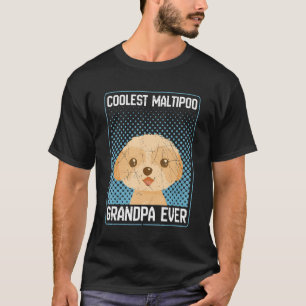 T-shirt Mens Maltipoo Grand-Père Propriétaire de Chien Mal