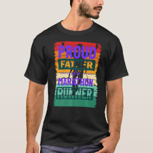 T-shirt Mens Marathon Coureurs Fier Père Vintage Retro