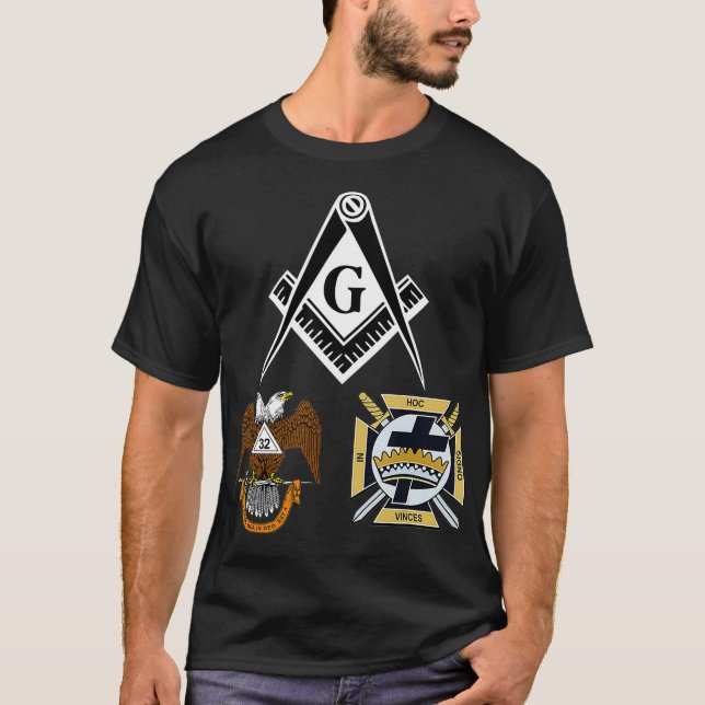 T-shirt Mens Mason Scottish York Rite T Masonic Tee (Devant)