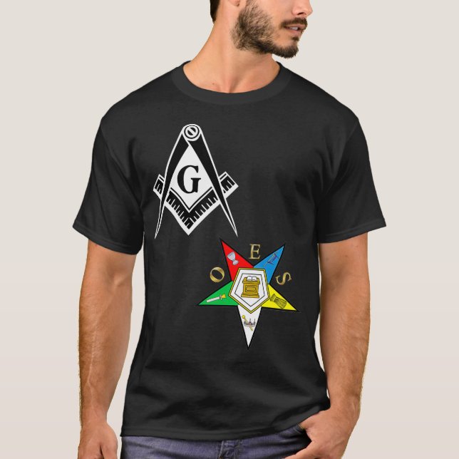 T-shirt MENS Mason Split Long T Masonic Eastern (Devant)