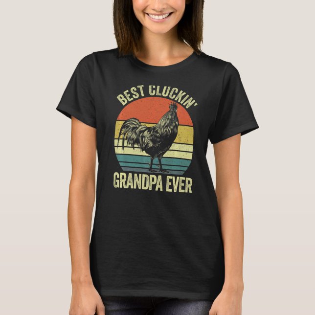 T-shirt Mens Meilleur cluckin' grand-père jamais coq clucc (Devant)