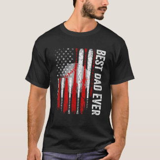 T-shirt Mens Meilleur papa jamais American Flag Coach Soft