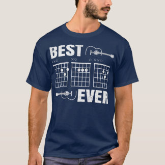 T-shirt Mens Meilleur papa jamais Guitare Chord Guitariste