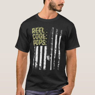 T-shirt Mens Meilleur Pêcheur Reel Cool Pops Pour Papa Fat
