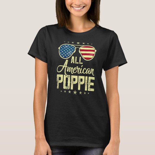 T-shirt Mens Mens 4 juillet Famille Matching All American (Devant)