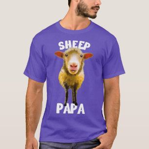 T-shirt Mens Mens Mouton coloré Amour J'Aime Mon Mouton Pa