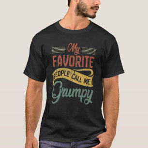 T-shirt Mens Mes Favoris Appelent Moi Grumpy Papa Papa Pap