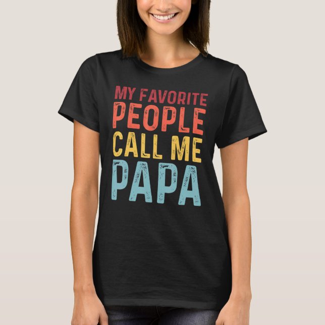 T-shirt Mens Mes Favoris Appelent Moi Papa Fête des pères (Devant)