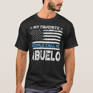 T-shirt Mens Mes Favoris Appelez-Moi Abuelo Usa Drapeau Fa