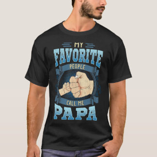 T-shirt Mens Mes Favoris Appelez-Moi Papa Gifts Papa Fa