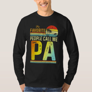T-shirt Mens Mes Favoris Appelez-Moi Papa Papa Papa Père 2