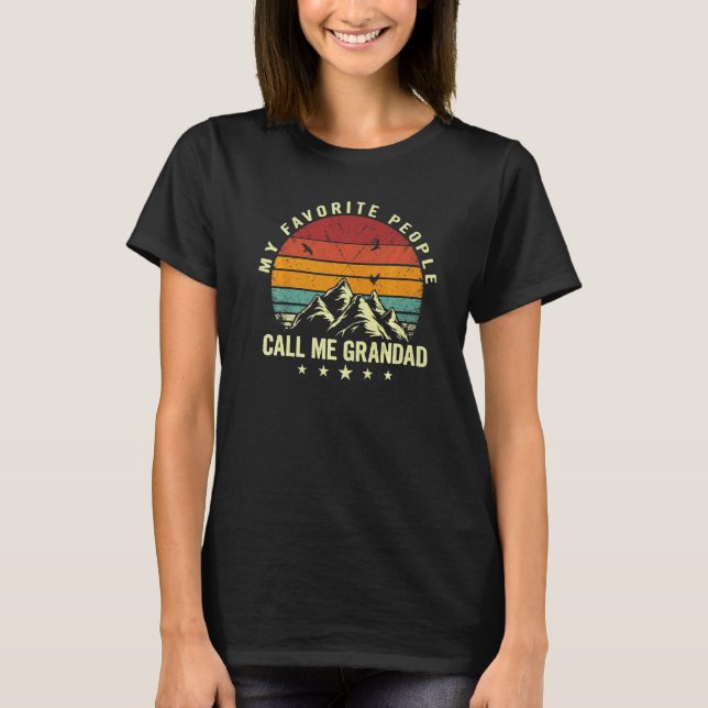 T-shirt Mens Mes Gens Favoris M'Appelent Grand Cool Fathe (Devant)