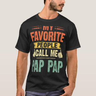 T-shirt Mens Mes Gens Favoris M'Appelent Pap Pap Vintage F
