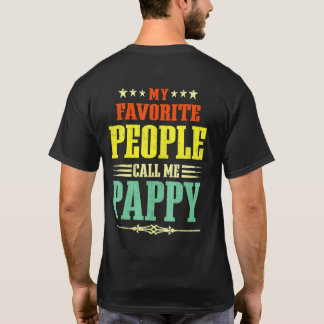 T-shirt Mens Mes Gens Favoris M'Appelent Pappy Vintage Fat