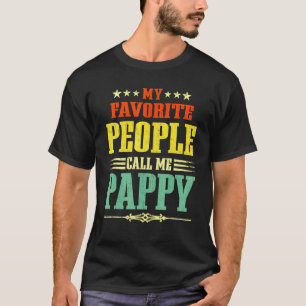 T-shirt Mens Mes Gens Favoris M'Appelent Pappy Vintage Fat