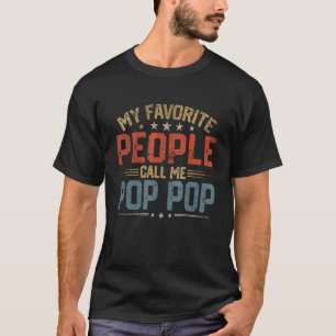 T-shirt Mens Mes Gens Favoris M'Appelent Pop Pop Retro Fat
