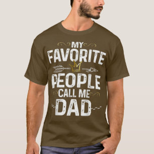 T-shirt Mens Mes préférés m'appellent Papa King Crown Fat