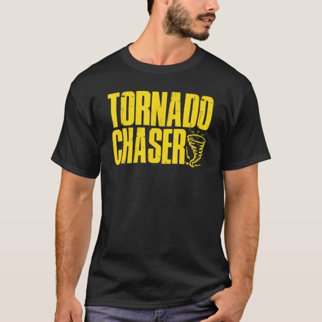 T-shirt Mens Météorologue Storm Nuage Hurricane Chaser (Devant)