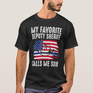 T-shirt Mens Mon adjoint favori Sheriff m'appelle Son Depu
