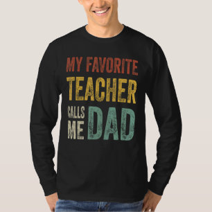 T-shirt Mens Mon Enseignant Favori M'Appelle Papa Fath Vin