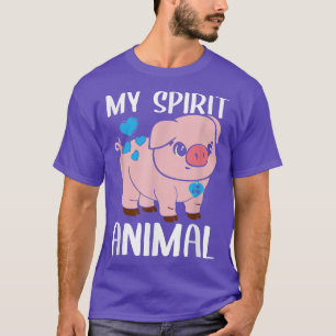 T-shirt Mens Mon Esprit Animal Pig I Love Papa Heart Valen