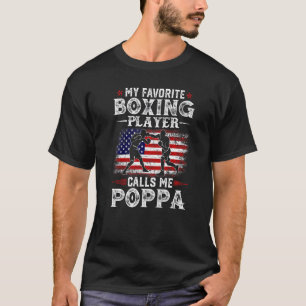 T-shirt Mens Mon Joueur De Boxe Préféré M'Appelle Poppa Us