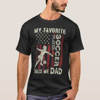 T-shirt Mens Mon Joueur De Football Favori M'Appelle Papa