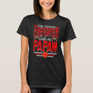 T-shirt Mens Mon Pompier Préféré M'Appelle Papaw Firefi