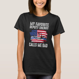 T-shirt Mens Mon Sheriff Adjoint M'Appelle Papa Sheriff Ad