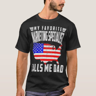 T-shirt Mens Mon Spécialiste Marketing Préféré M'Appelle P