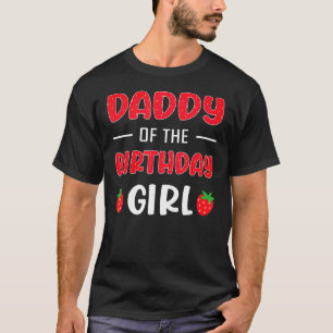 T-shirt Mens Motif de fraise papa de la fille d'anniversai