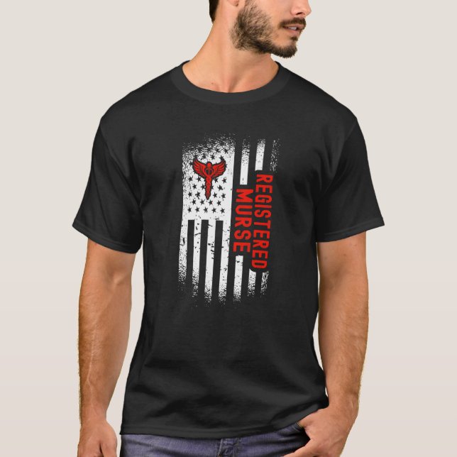 T-shirt Mens Murse I Homme Nurse I Registered Nurse I With (Devant)