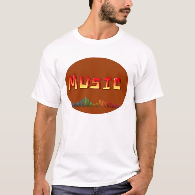 T-shirt Mens Music T—Chemise (Devant)