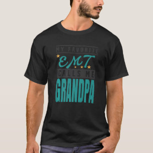 T-shirt Mens My Favori Emt Me Appelle Grand-Père Emt Grand