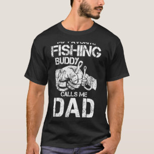 T-shirt Mens My Favori Fishing Buddy M'appelle Papa Père